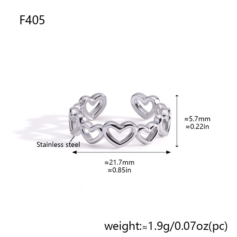 Aurumé “Endless Hearts” Stackable Band Ring