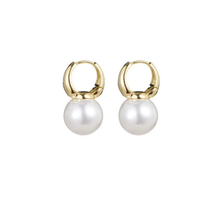 Opulence Pearl Drop Hoops