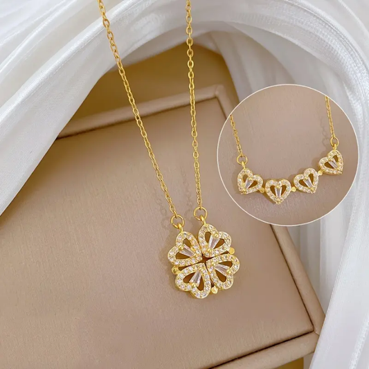 GleamClover Crystal Pendant Necklace