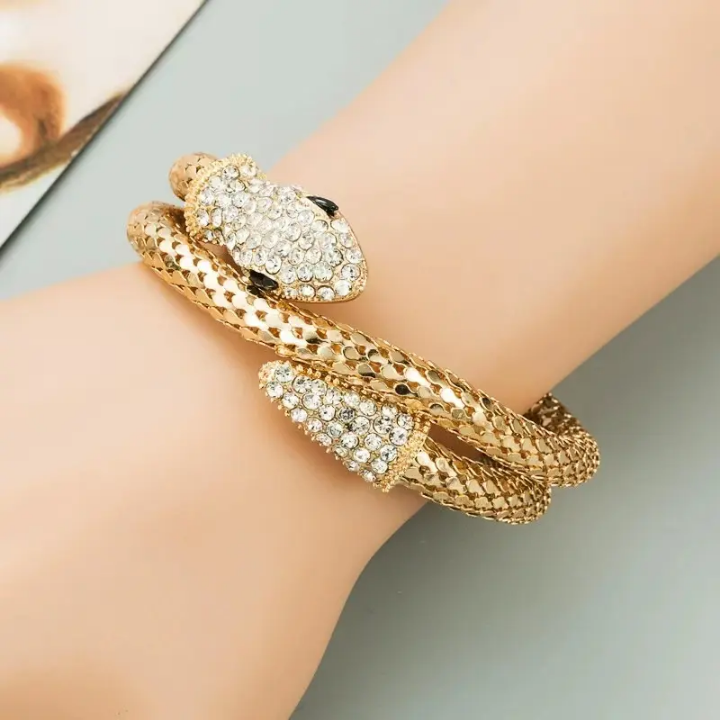 OroSnake Crystal Wrap Bracelet