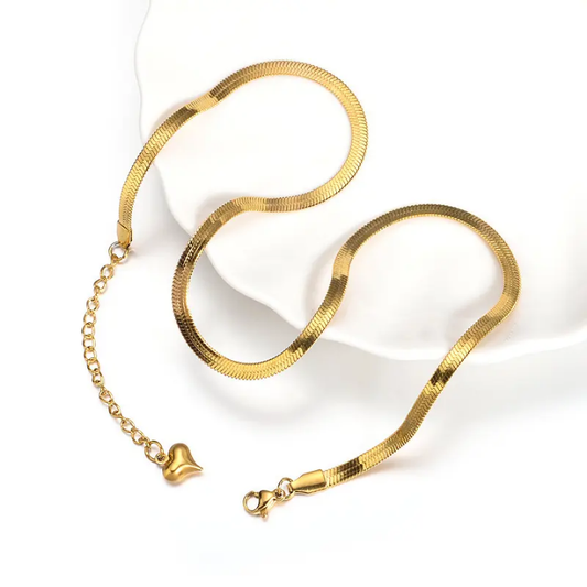 SereneWave Flat Chain Bracelet