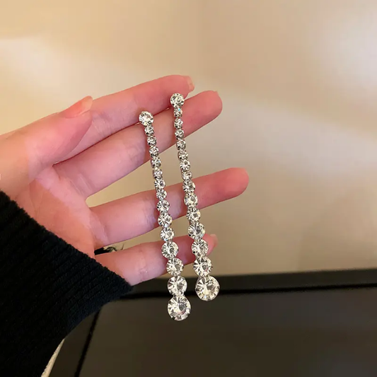 Luxe Radiance Crystal Drop Earrings