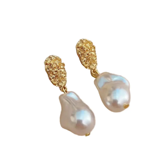 Aurora Baroque Gold Drop Earrings