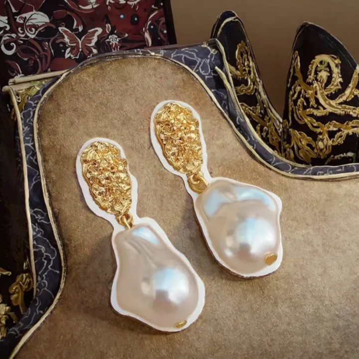 Aurora Baroque Gold Drop Earrings