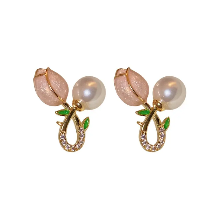 Blush Bud Pearl Studs