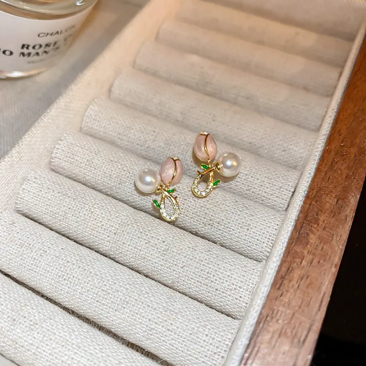 Blooming Pearl Bud Earrings