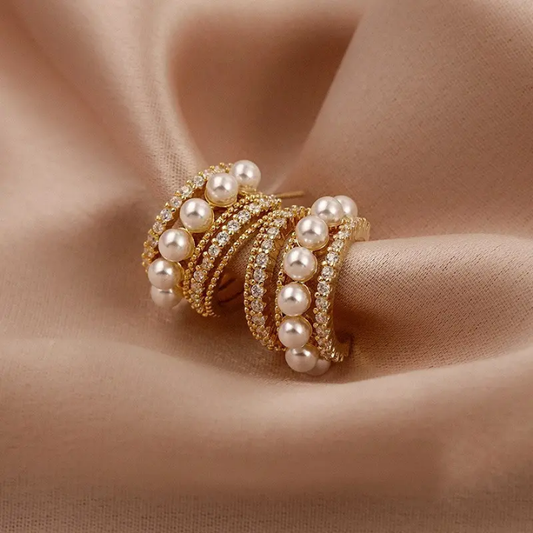 Luxe Double-Hoop Radiance Earrings