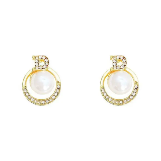 Radiant Pearl Halo Studs