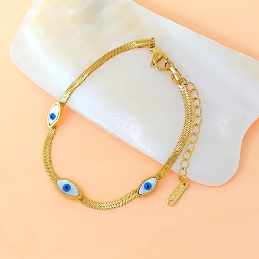 Azure Aura Evil Eye Bracelet