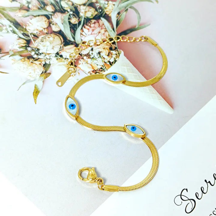 Azure Aura Evil Eye Bracelet