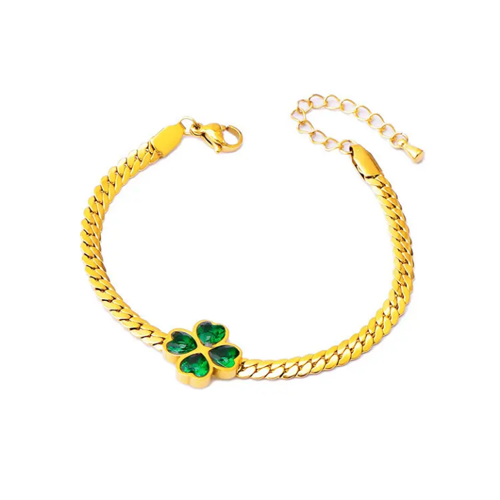 Emerald Clover Luxe bracelet