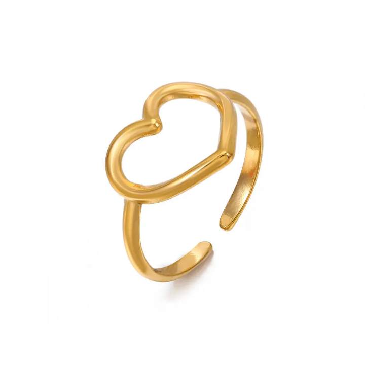 Lumière Open-Heart Adjustable Ring