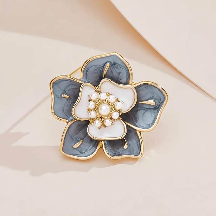 Noir Blossom Pearl Bloom Stud Earrings