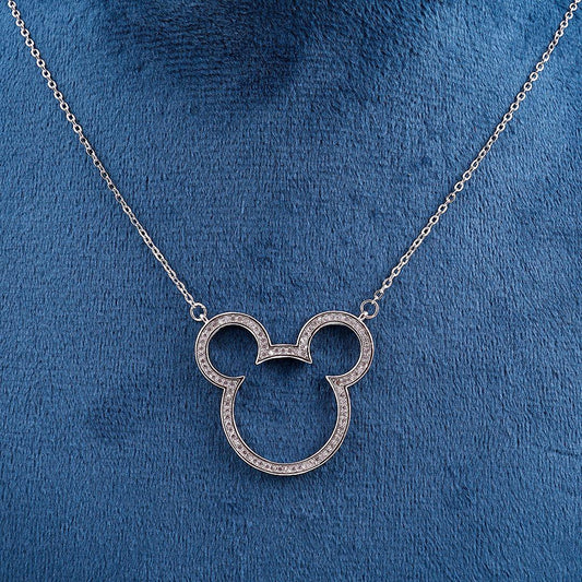 Pavé Outline Charm Pendant Necklace