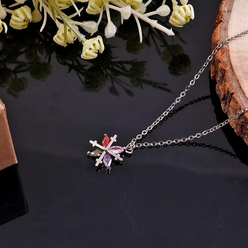 Multicolour Marquise Starburst Pendant Necklace