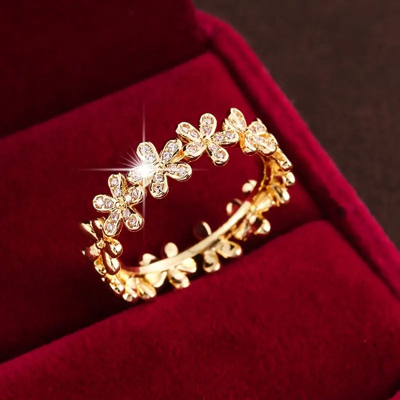 Auréline Bloom Crystal Band Ring
