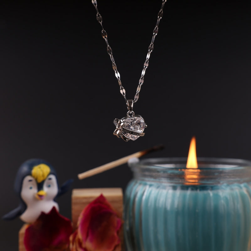 Saturn Crystal Pendant Necklace