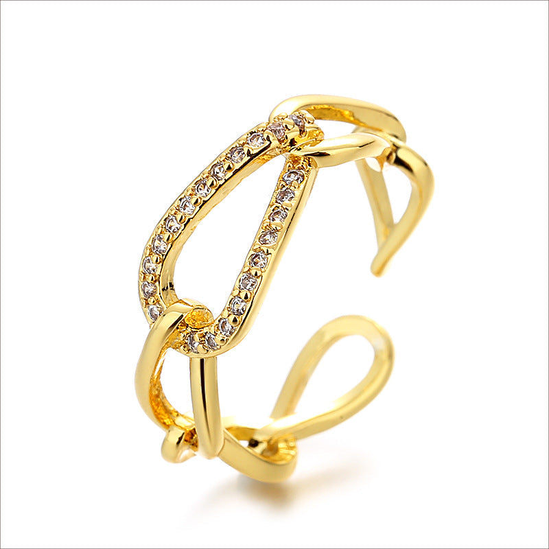 Celestial Knot Pavé Open Ring