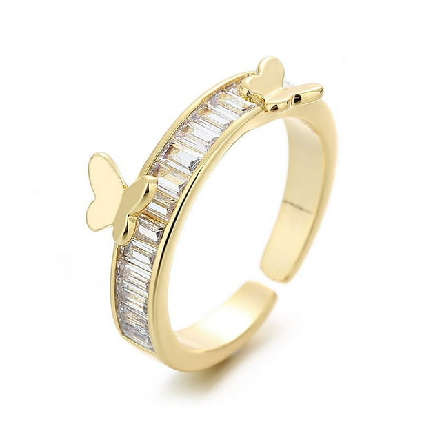 Papillon Royale Open Baguette Ring