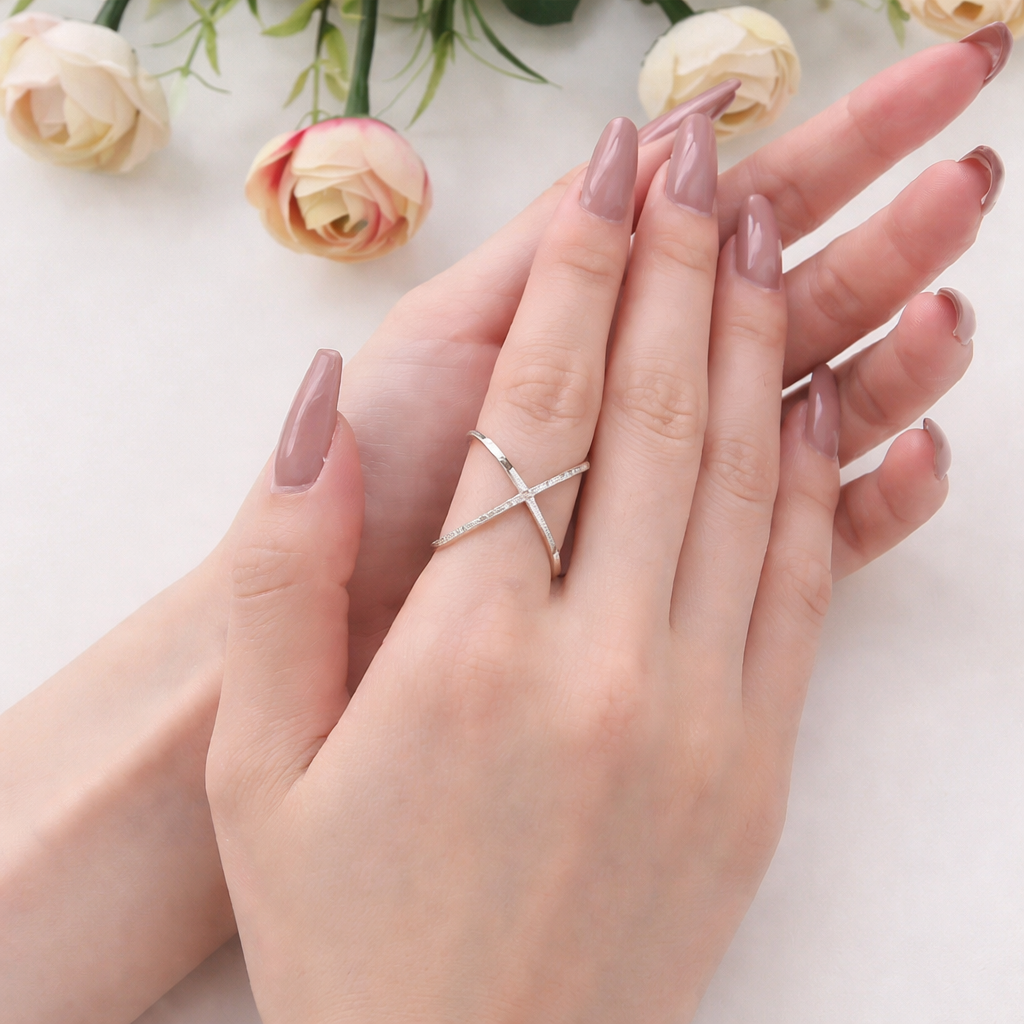 Aurumé “Signature X-Glow” Pavé Crossover Ring