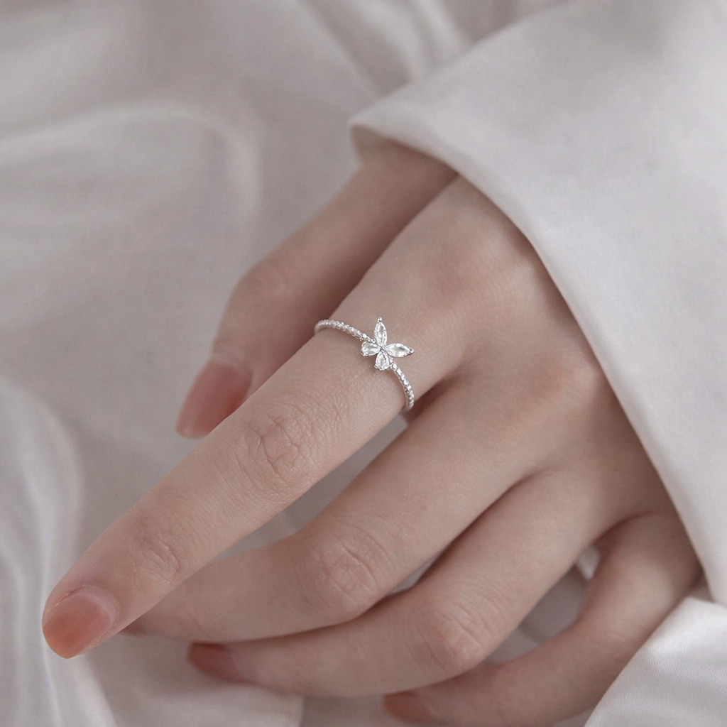 Butterfly Whisper Dainty Ring