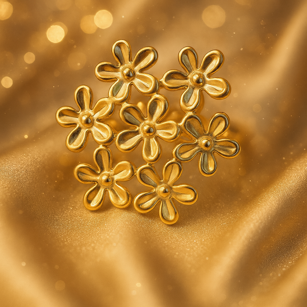 Blossom Cluster Gold Ring