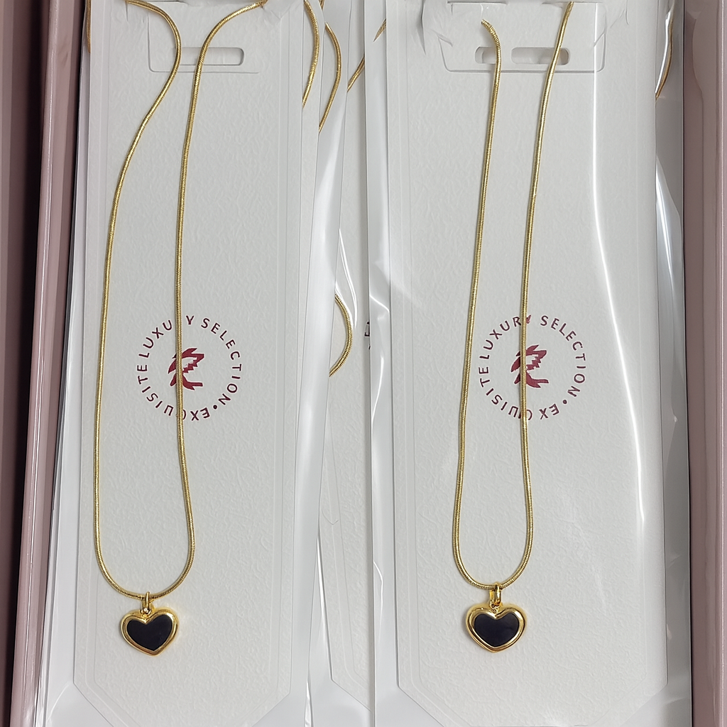 Midnight Heart Pendant Necklace