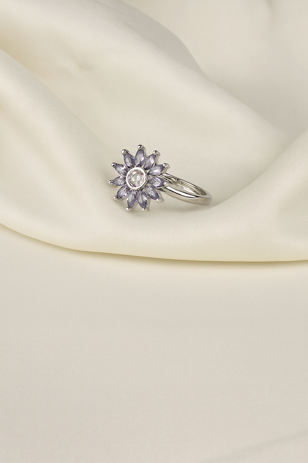 Lavender Petal Blossom Ring