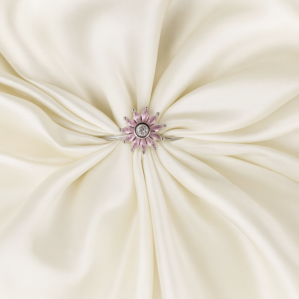 Blush Radiance Daisy Ring