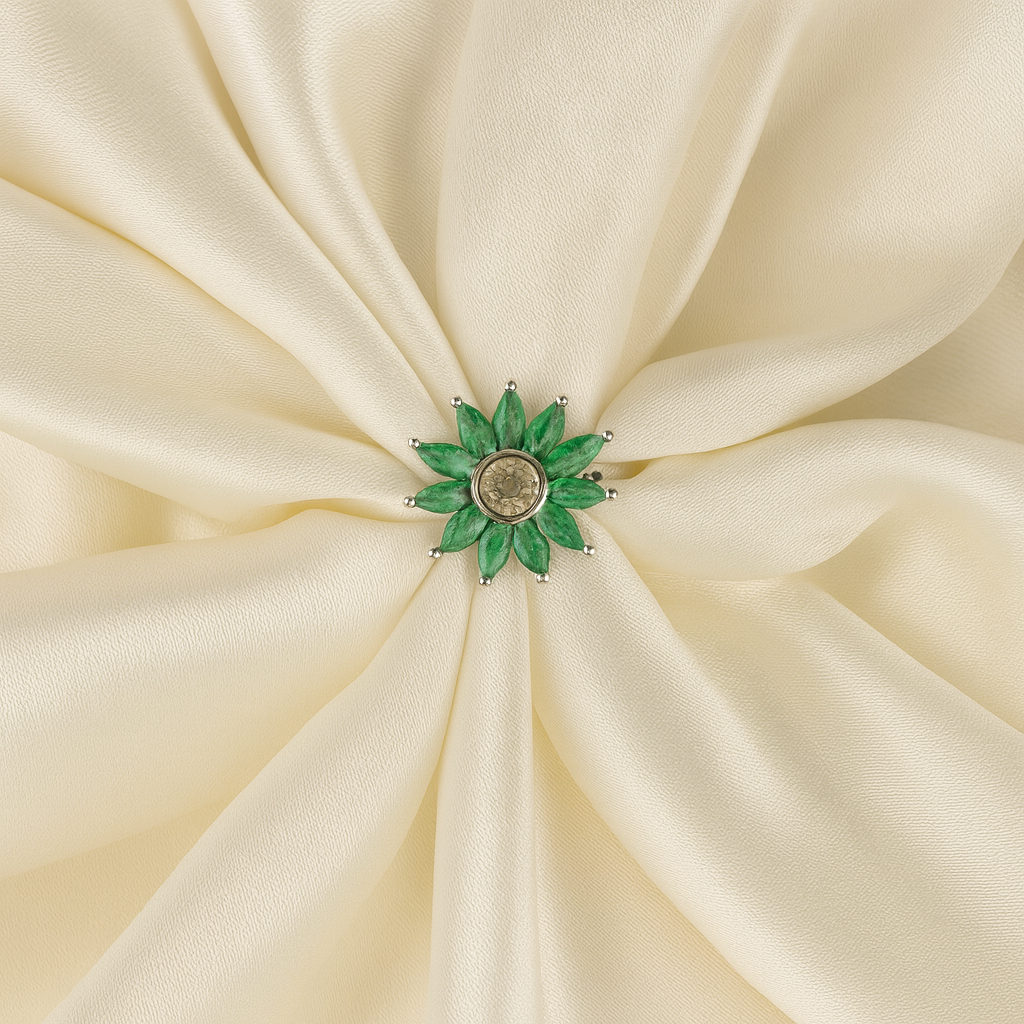 Emerald Bloom Petal Ring