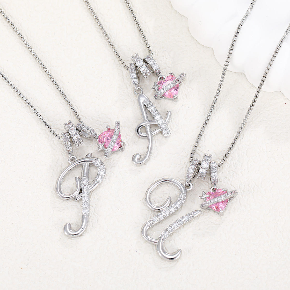 Initial Heart Charm Necklace