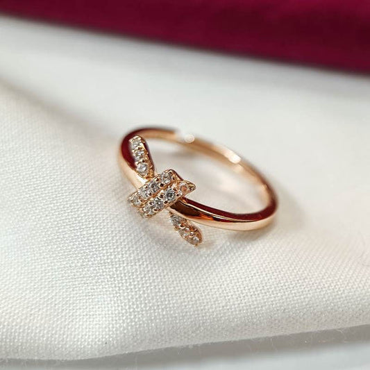 Rosé Knot Radiance Adjustable Ring