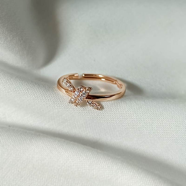 Rosé Knot Radiance Adjustable Ring