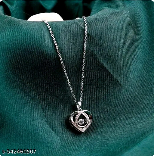 Eternal Spark Halo Heart Pendant