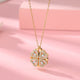 Golden Heart Bloom Duo Necklace Set