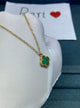 Emerald Clover Charm Necklace