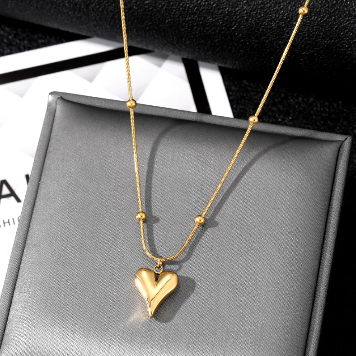 Aurora Melted Heart Pendant Necklace