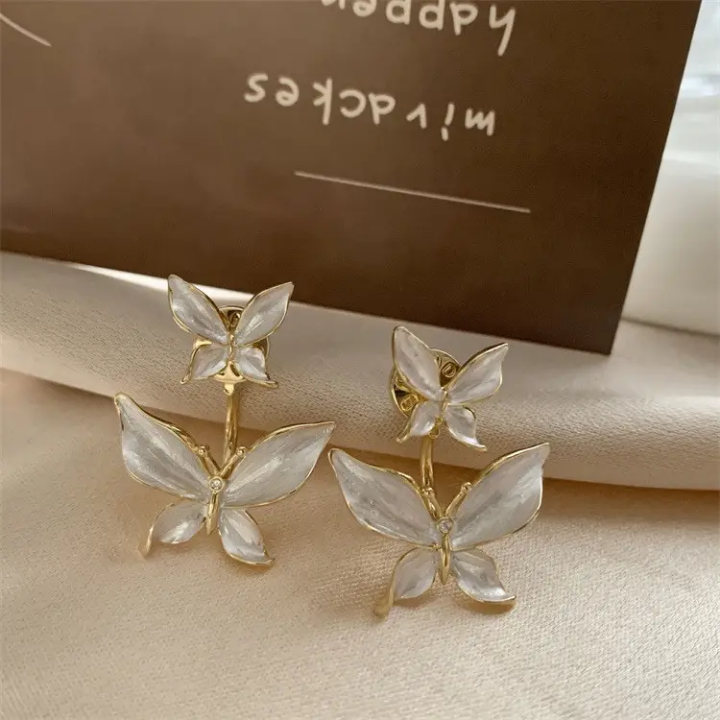 Luminous Crystal Butterfly Earrings