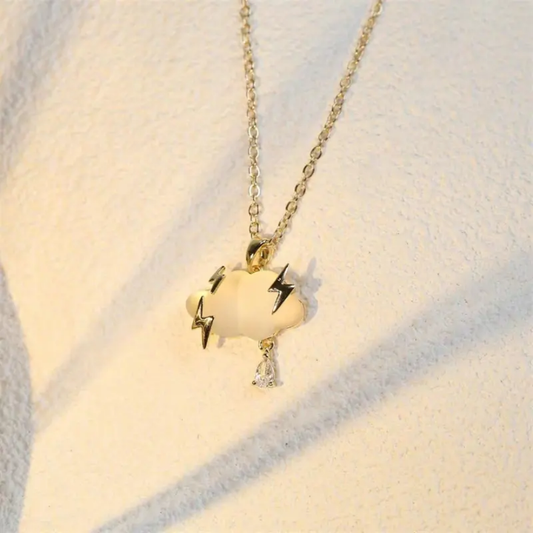 StormGlow Cloud Pendant Necklace