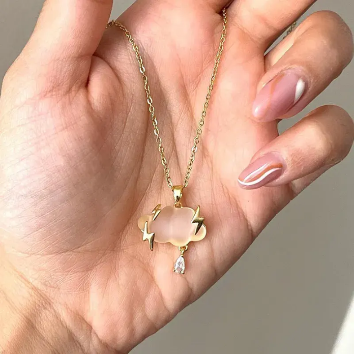 StormGlow Cloud Pendant Necklace