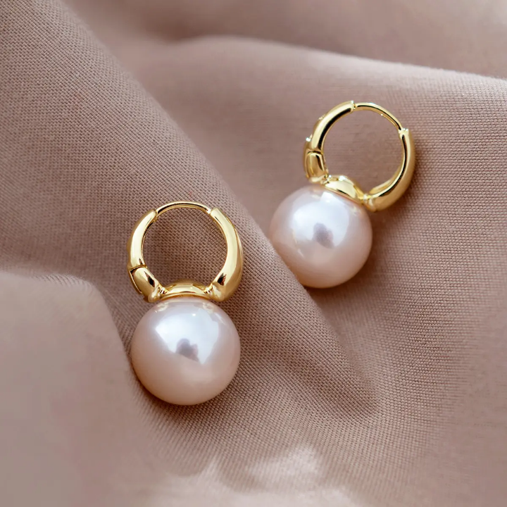 Opulence Pearl Drop Hoops