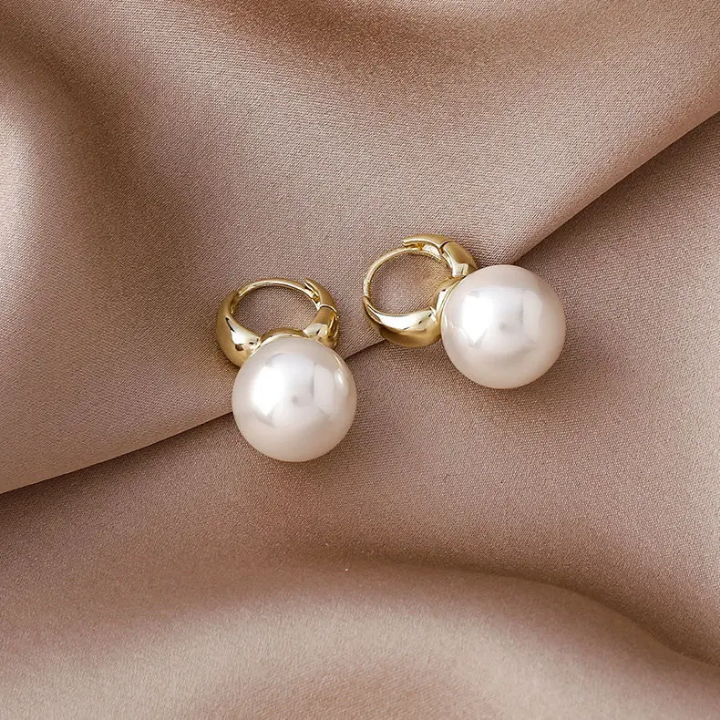 Opulence Pearl Drop Hoops