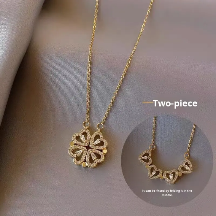 GleamClover Crystal Pendant Necklace