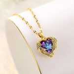 Aurora Royale Heart Pendant Necklace