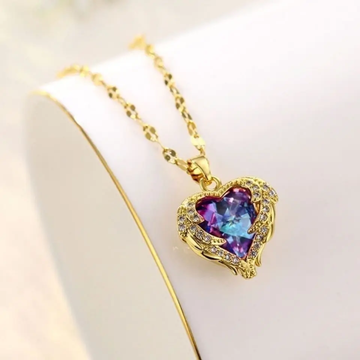 Aurora Royale Heart Pendant Necklace