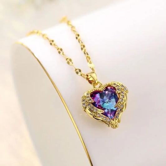 Aurora Royale Heart Pendant Necklace