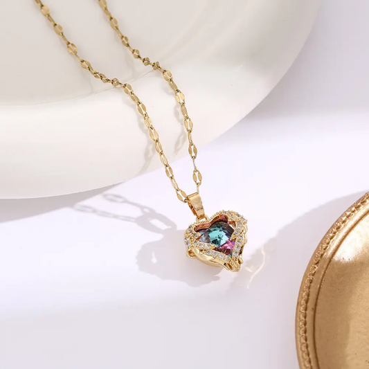 Aurora Royale Heart Pendant Necklace