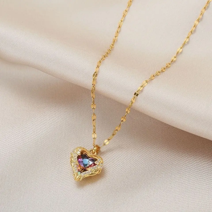 Aurora Royale Heart Pendant Necklace