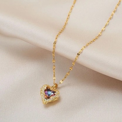 Aurora Royale Heart Pendant Necklace