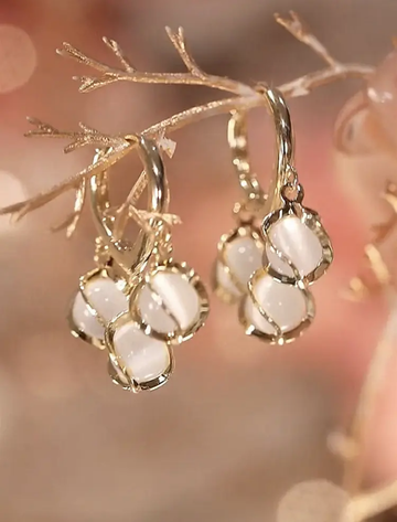 Moonlit Cluster Drop Earrings